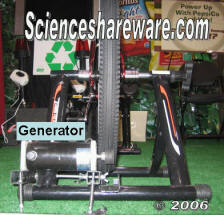 dc PM  permanent magnet motor pedal power bicycle generator
