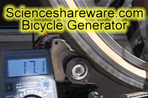 pedal power bike generator DC voltage measurement
